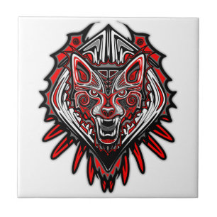 Wolf Haida Tribale Totem Ontwerp Tegeltje