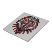 Wolf Haida Tribale Totem Ontwerp Tegeltje (Zijkant)