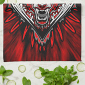 Wolf Haida Tribale Totem Ontwerp Theedoek (Gevouwen)