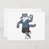 Wolf Handball speler Handball Briefkaart (Voorkant / Achterkant)