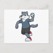 Wolf Handball speler Handball Briefkaart (Voorkant)