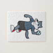 Wolf Handball speler Handball Legpuzzel (Horizontaal)