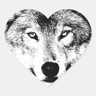 Wolf Hart Sticker