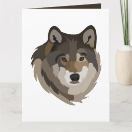 Wolf Head Animal Grey Wild Wolf Kaart