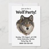 Wolf Head Animal Grey Wild Wolf Kaart (Voorkant)