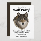 Wolf Head Animal Grey Wild Wolf Kaart (Voorkant / Achterkant)