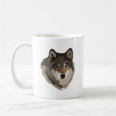 Wolf Head Animal Grey Wild Wolf Koffiemok (Links)