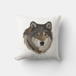 Wolf Head Animal Grey Wild Wolf Kussen