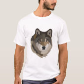 Wolf Head Animal Grey Wild Wolf T-shirt (Voorkant)