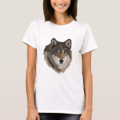 Wolf Head Animal Grey Wild Wolf T-shirt (Voorkant)
