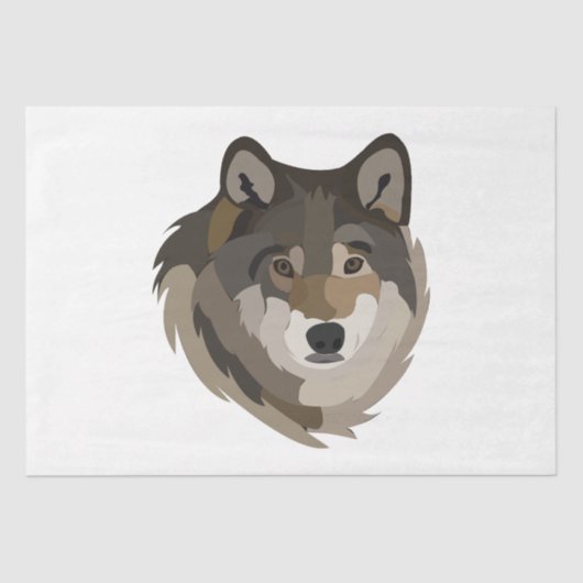 Wolf Head Animal Grey Wild Wolf Tissuepapier (Voorkant)