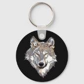 Wolf Head Art Sleutelhanger (Voorkant)
