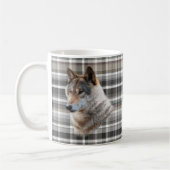 Wolf Head Cabin Mountain Gray Pset Rustic Koffiemok (Links)