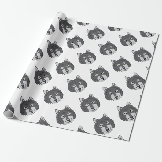 Wolf Head Cadeaupapier (Uitgerold)