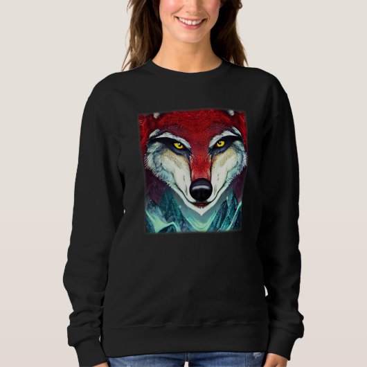 Wolf head design art predator face imprint with wi trui (Voorkant)