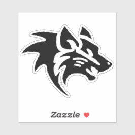 Wolf Head Digital Art - Hand Drawn - One-Of-A-Kind Sticker