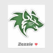 Wolf Head Digital Art - Hand-Drawn - One-Of-A-Kind Sticker (Vel)