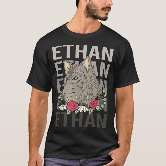 Wolf Head - Ethan Naam T-shirt (Voorkant)