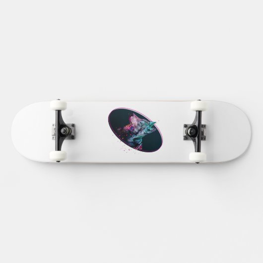 Wolf Head Galaxy Persoonlijk Skateboard (Horizontaal)