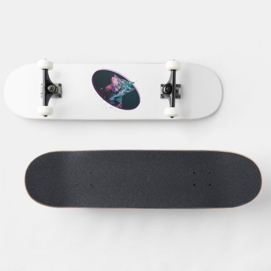 Wolf Head Galaxy Persoonlijk Skateboard (Horizontaal)