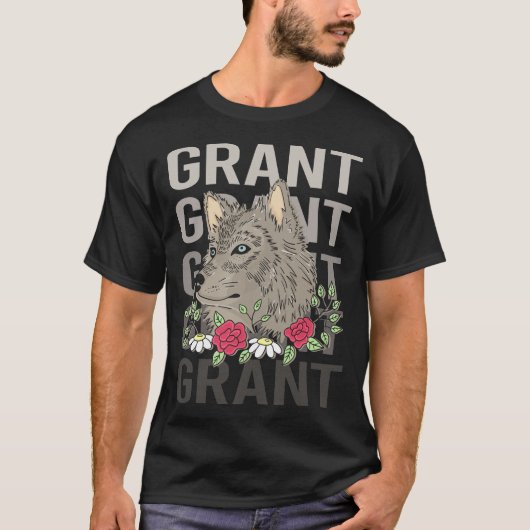 Wolf Head - Grant Name T-shirt (Voorkant)