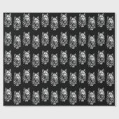 Wolf Head laat dier originele kunst tekenen Cadeaupapier (Vlak)