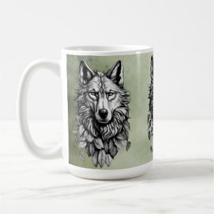 Wolf Head laat dier originele kunst tekenen Koffiemok