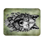 Wolf Head laat dier originele kunst tekenen Magneet (Horizontaal)