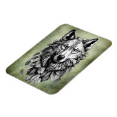 Wolf Head laat dier originele kunst tekenen Magneet (Linkerzijde)