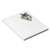 Wolf Head logo Waterverf kunst Notitieblok (Schuin)