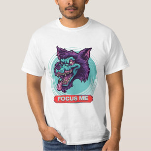 Wolf Head ontwerp T-shirt