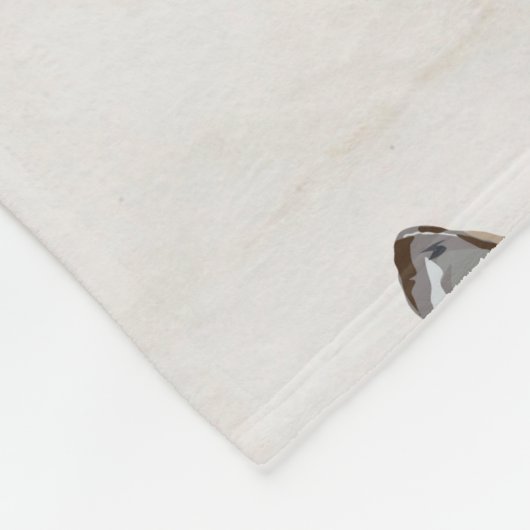 Wolf Head Pattern Fleece Deken (Hoek)