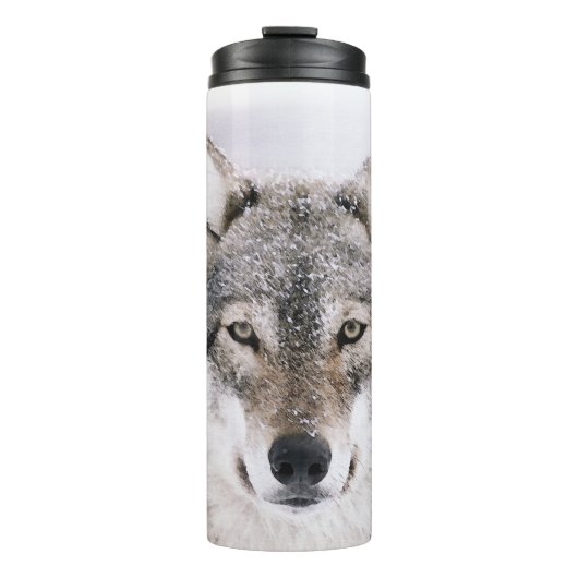 Wolf Head Persoonlijke Thermal Tumbler Thermosbeker (Voorkant)