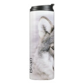 Wolf Head Persoonlijke Thermal Tumbler Thermosbeker (Gedraaid links)