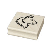 Wolf Head Profile Rubberstempel (Stempel)