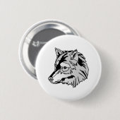 Wolf Head Ronde Button 5,7 Cm (Voorkant /achterkant)