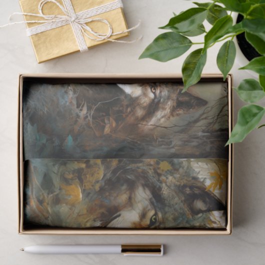 Wolf Head Tissuepapier (Geschenk)