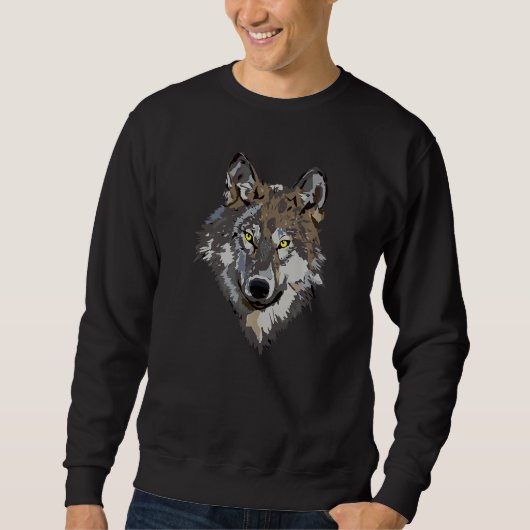 Wolf Head Unisex Trui (Voorkant)