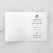 Wolf Head Valentijn houdt van mijn Heart Wildlife  Feestdagen Kaart (Binnen)