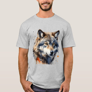 Wolf Head Wildlife Natuur Art Animal T-shirt