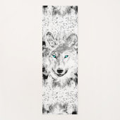 Wolf Head Yoga Mat | Gray Wolf Drawing (Voorkant)