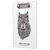 Wolf Head Zwart  Illustratie Klembord (Links)