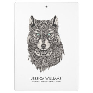 Wolf Head Zwart Illustratie Klembord