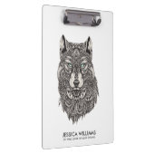 Wolf Head Zwart  Illustratie Klembord (Rechts)