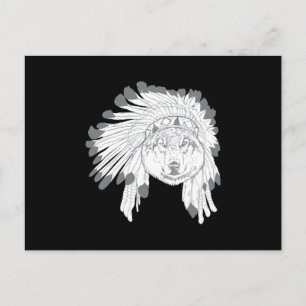 Wolf Headdress Briefkaart