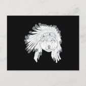 Wolf Headdress Briefkaart (Voorkant)
