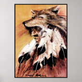 Wolf Headdress Canvas Print (Voorkant)