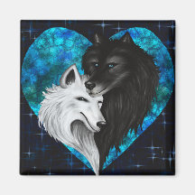 Wolf Heart Magnet - Heart Edition