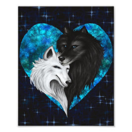 Wolf Heart Print - Valentijnse editie Foto Afdruk