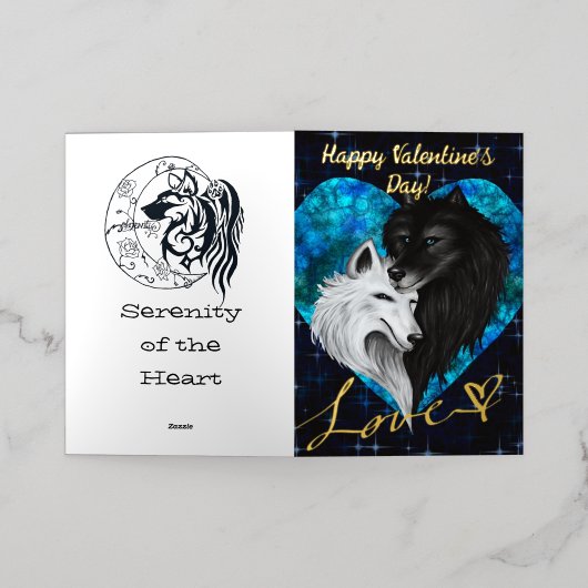 Wolf Heart - Valentijnse Kaart (Buiten Laag)